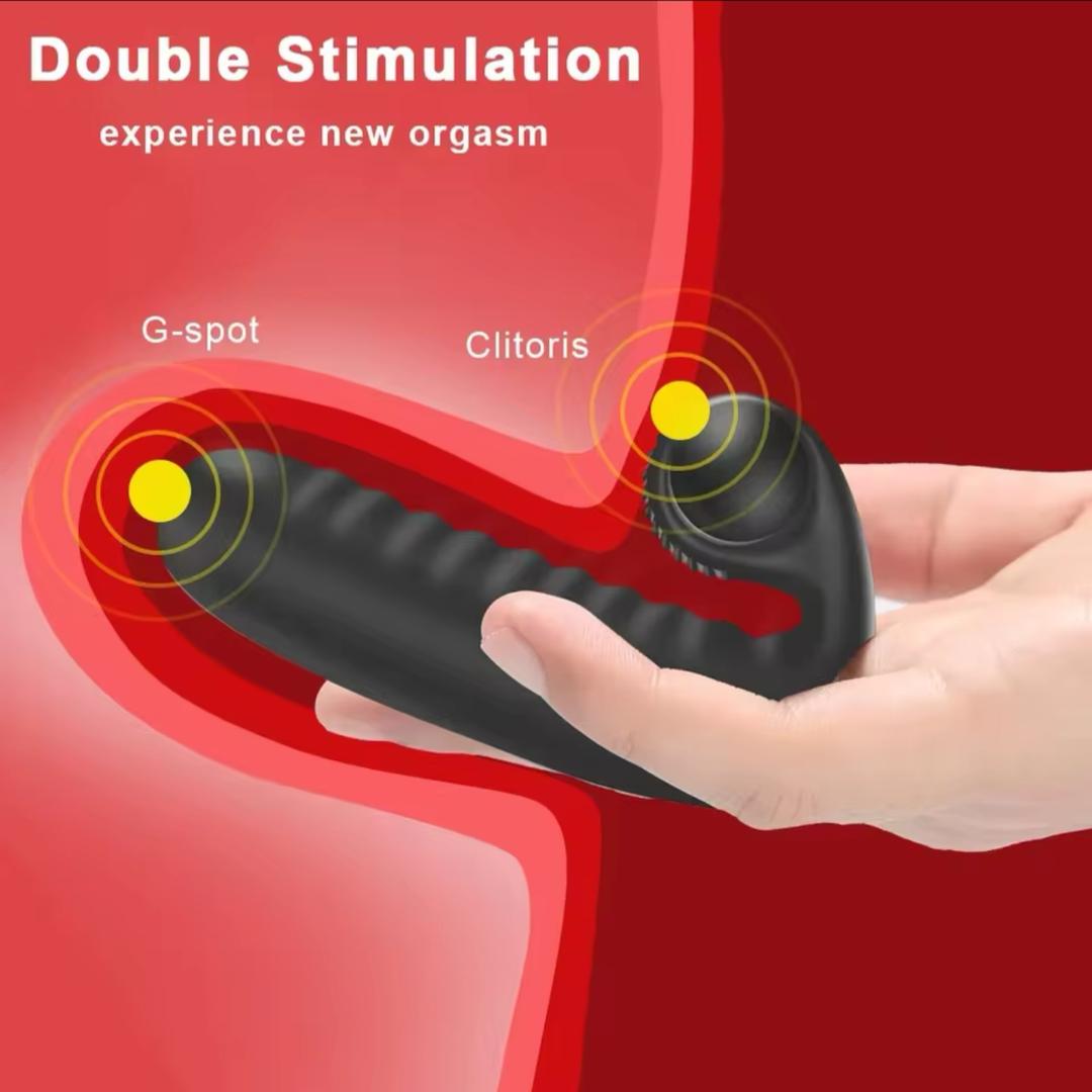 Vibrador doble para dedos