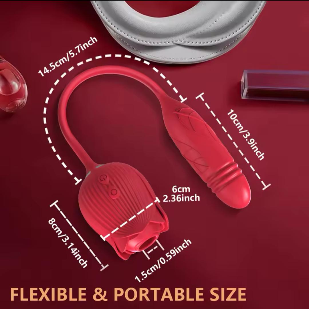 Rosa vibrador succionador