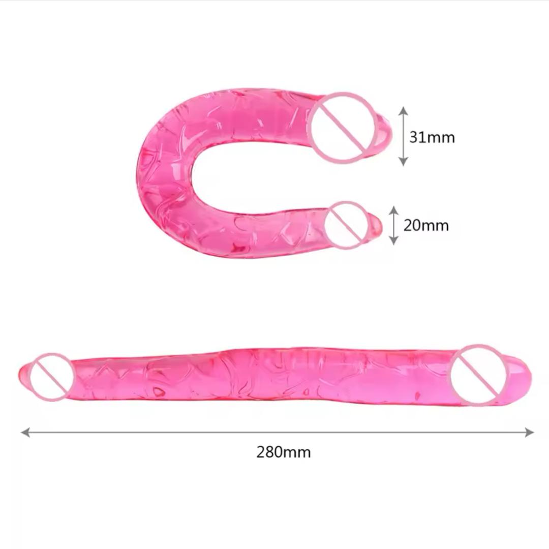 Dildo doble gelatina