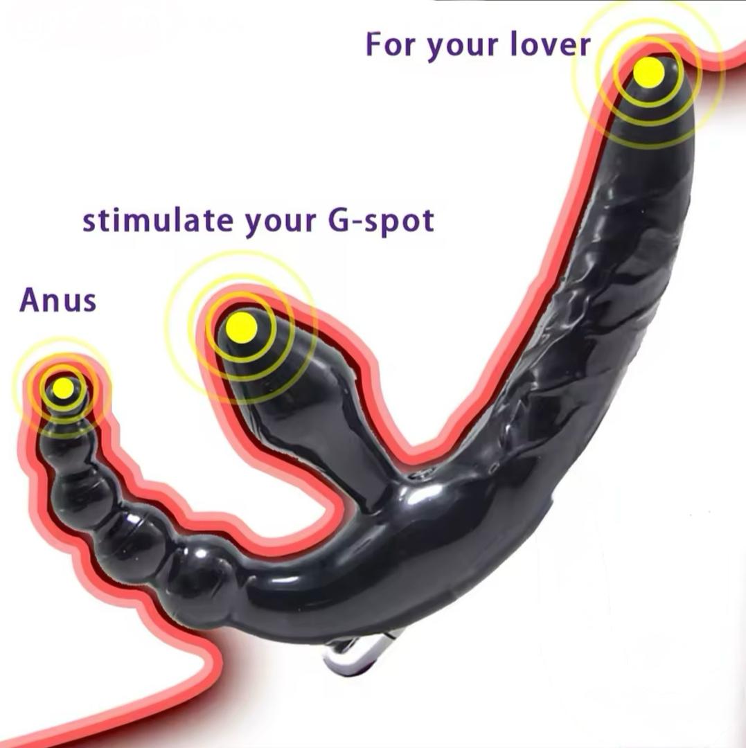 Dildo triple penetracion vibrador