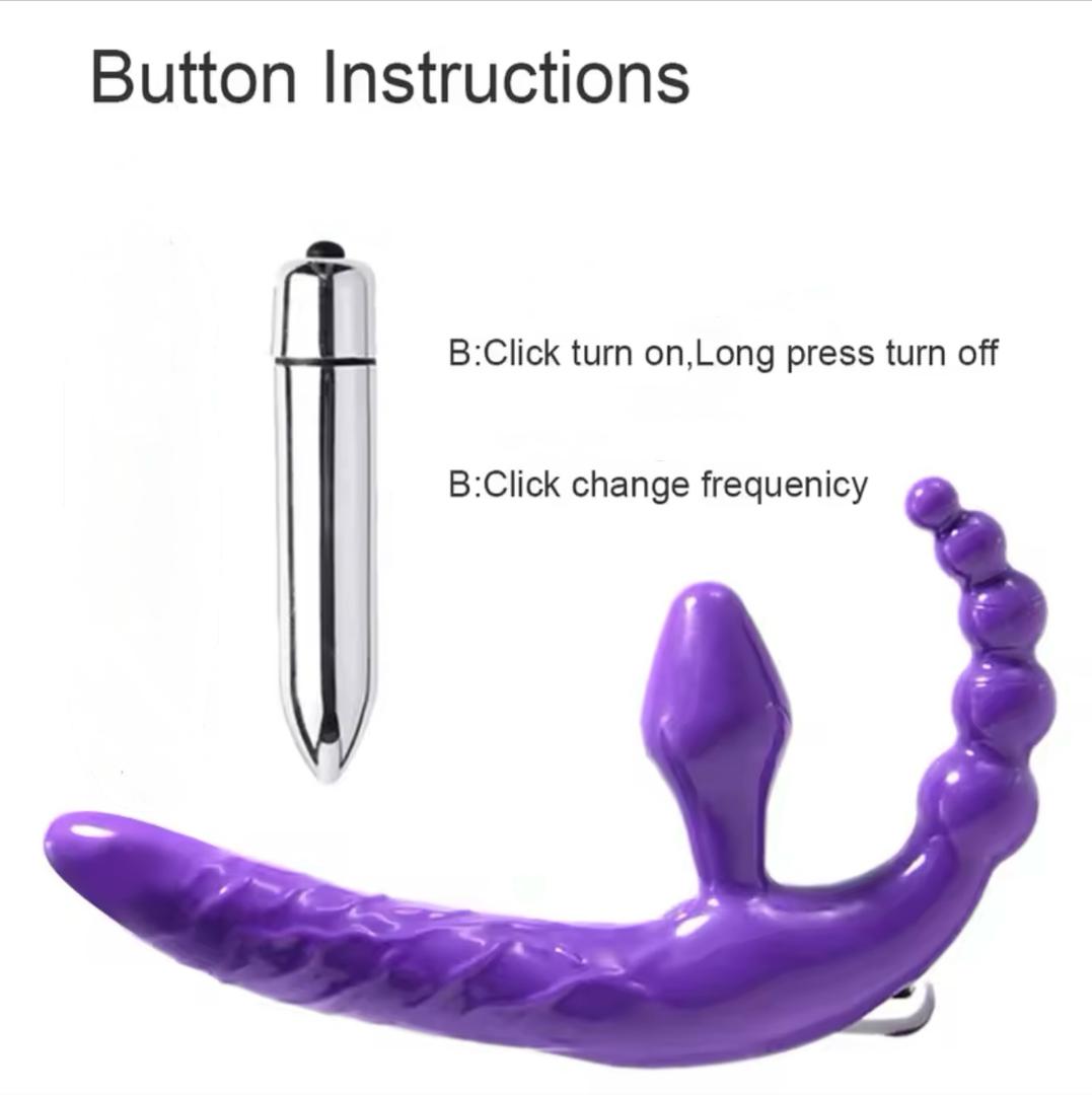 Dildo triple penetracion vibrador