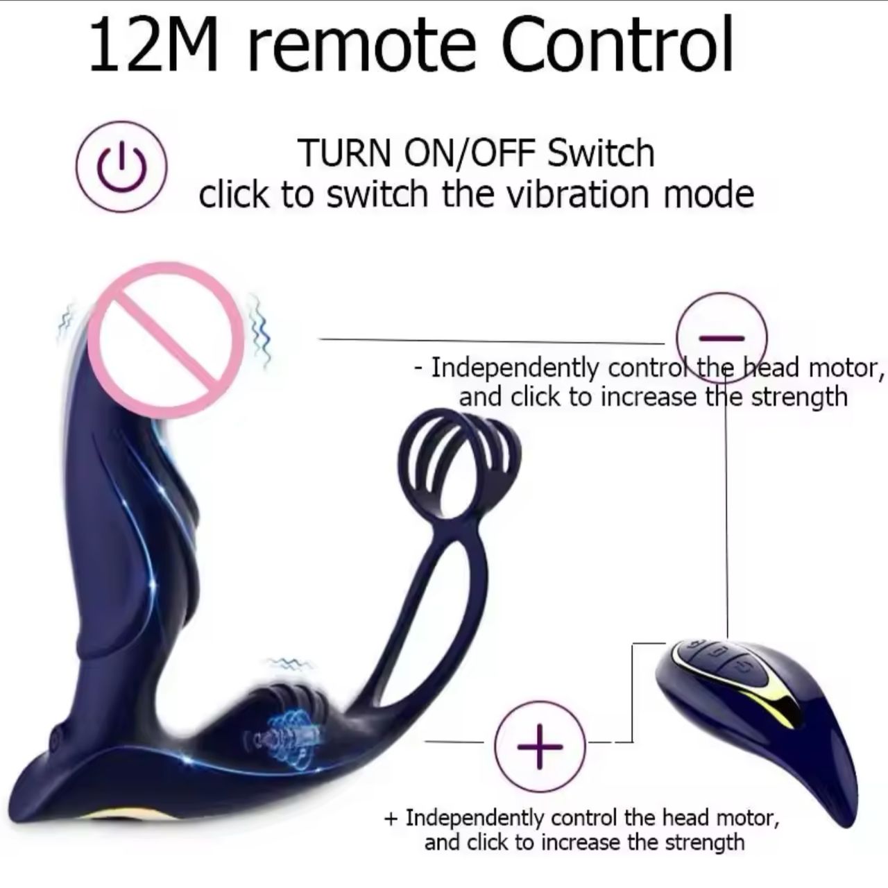 Plug anal con anillo y control
