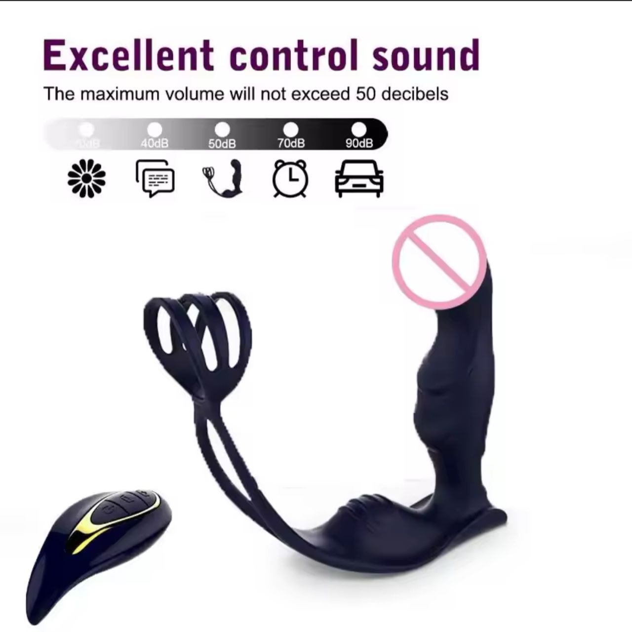 Plug anal con anillo y control