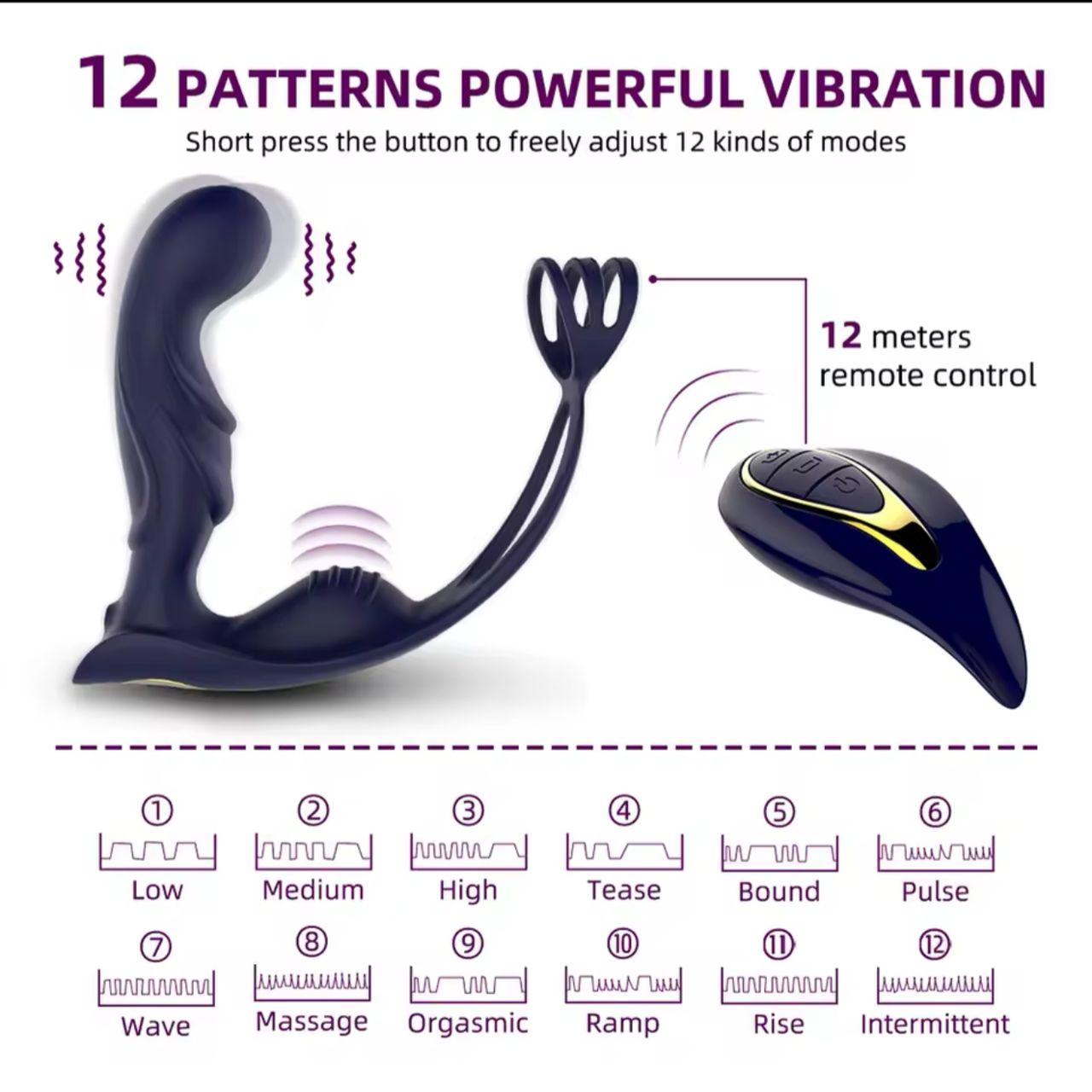 Plug anal con anillo y control