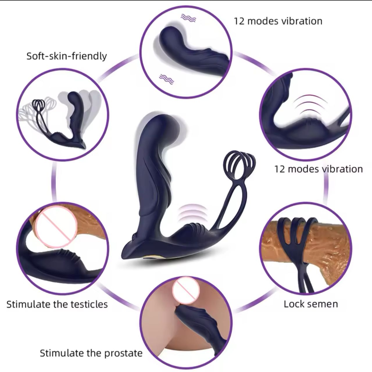 Plug anal con anillo y control