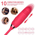 Rosa vibrador succionador