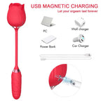 Rosa vibrador succionador