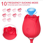 Rosa vibrador succionador