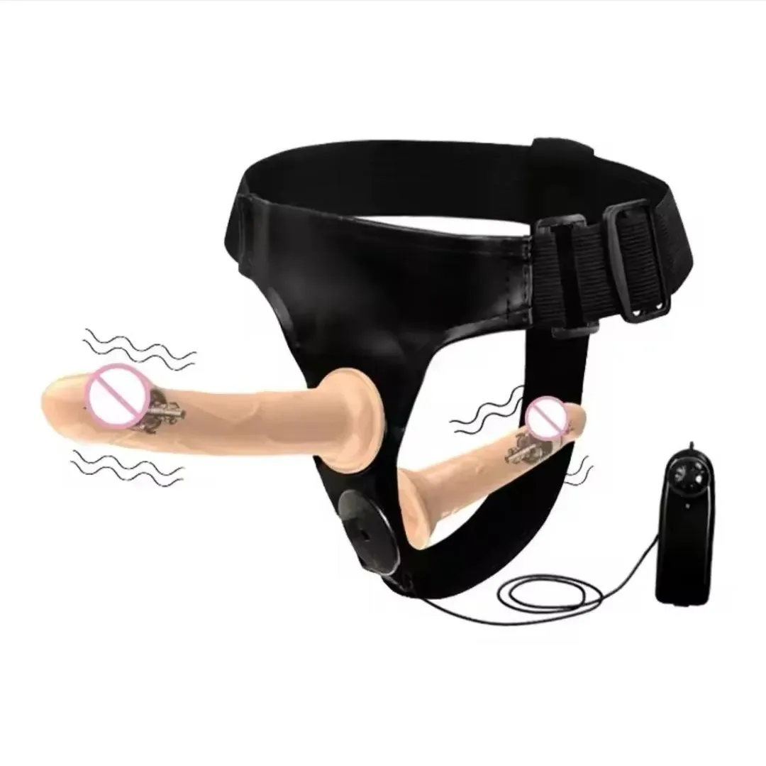 Arnes doble realista vibrador